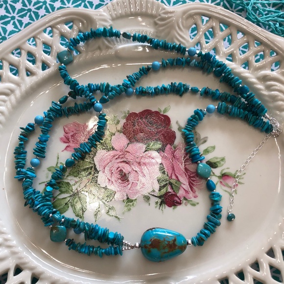 Sterling Thailand Turquoise Necklace‎